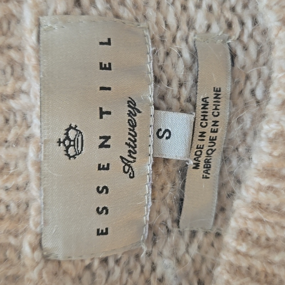 Womens Essential Antwerpe Pullover Polk A Dot Sweater Drop Sleeves Sz Small - Picture 3 of 4